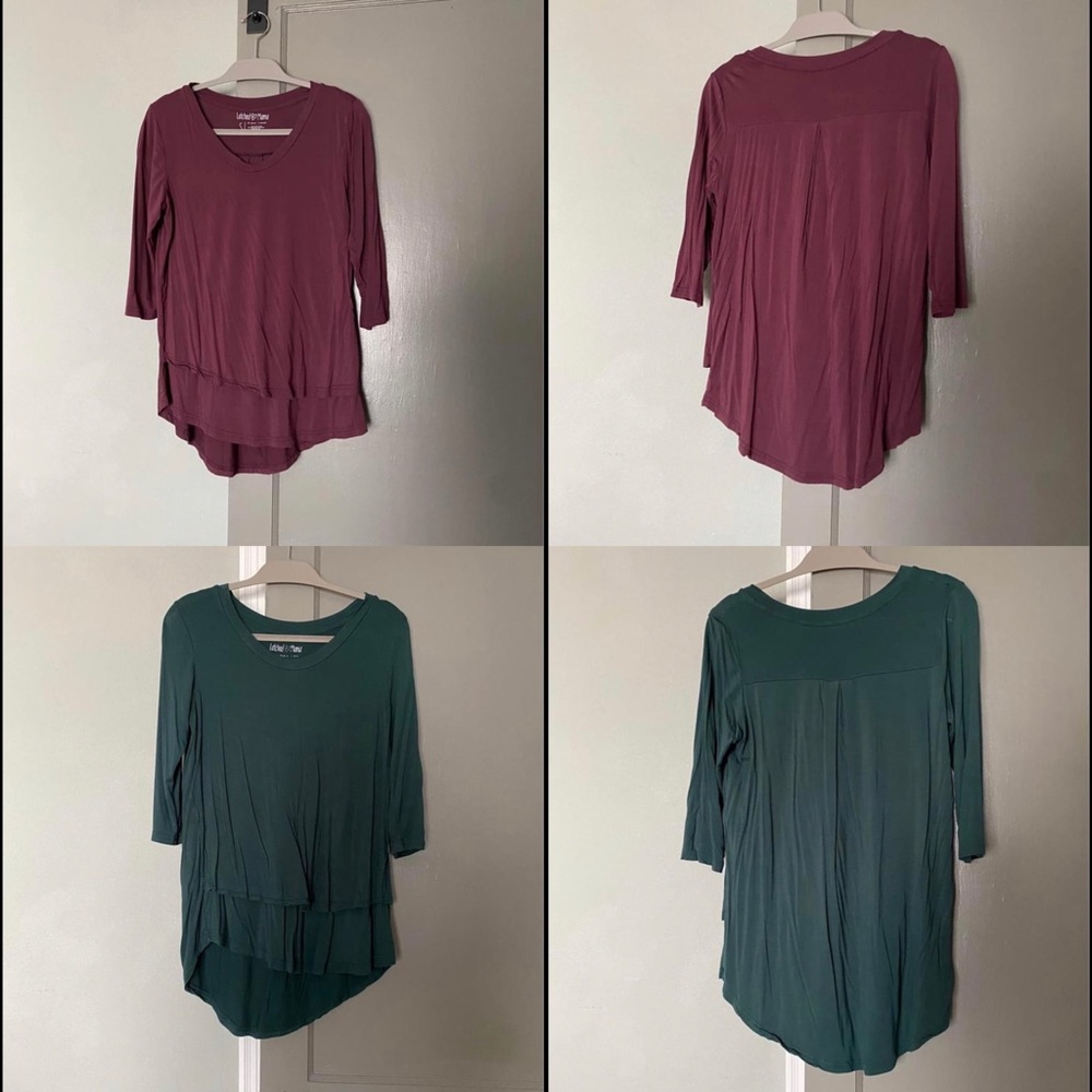 Latched Mama 3/4 sleeve nursing top